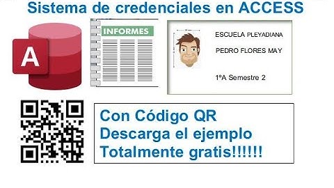 Sistema Credenciales en ACCESS con Código QR