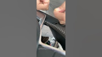 How to start stitching a steering wheel cover 🪡🌟 #sewing #tutorial #car #automobile #interior