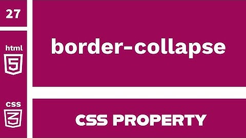 CSS Property : border-collapse explained !
