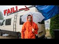 Building a Van In A Thunderstorm - Do NOT Try The &quot;Tarp&quot; Technique