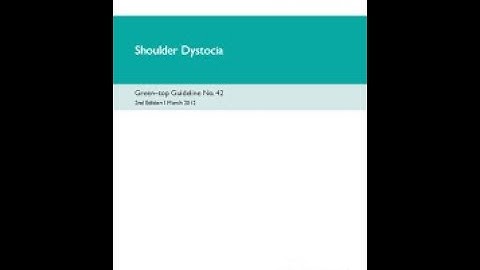 green top guideline shoulder dystocia