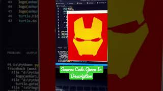 Iron Man Face Using Python🐍🐍 {With Source Code} | #ironman #python #avengers #codewithrishesh screenshot 3