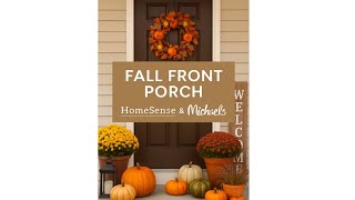 🍂✨ FALL FRONT PORCH DECOR! Come shop with me at Michael’s & HomeSense for all the best finds! 