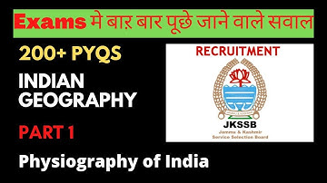 Previous year questions from Indian geography for VLW/jkssb/jkp
