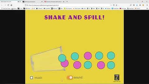 ZIM Explore! 49C. Kids App Shake and Spill - #HTML​ #Canvas​ #JavaScript​, #CreateJS​, #ZIMjs