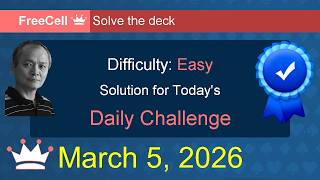 Microsoft Solitaire Collection: FreeCell - Easy - March 5, 2026