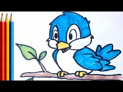 How To Draw A Blue Bird Easy Step By Step Tutorial Youtube