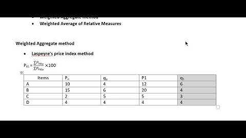 Index Numbers- Part-1
