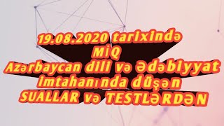 MİQ 2020 Azərbaycan dili və Ədəbiyyat imtahanına düşən suallar