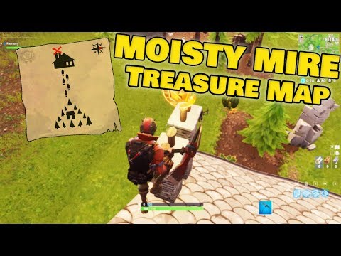 Fortnite Moisty Mire TREASURE MAP TUTORIAL (Week 9) -  (פורטנייט מדריך מפת אוצר (שבוע 9