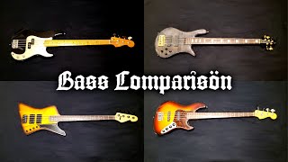 Bass Comparison: Downpicking Thunder (Sandberg, Spector, Jazz, Preci)