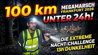 100 km beim Megamarsch Frankfurt 2026: Herr Wanderwege auf seinem ersten 100er-Marsch