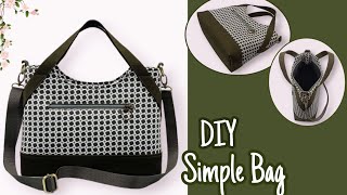 DIY Cara Membuat Tas/Simple Bag/Crossbody Bag/Handbag Tutorial&Pattern