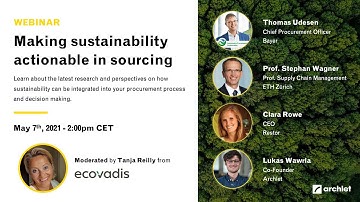 Archlet Webinar Series - Making sustainability actionable in sourcing