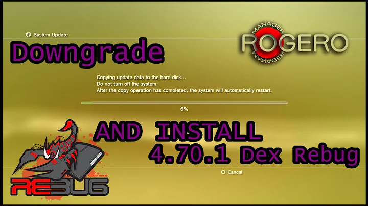 [PS3] Downgrade to 3.55 and install 4.70.1 Dex Rebug