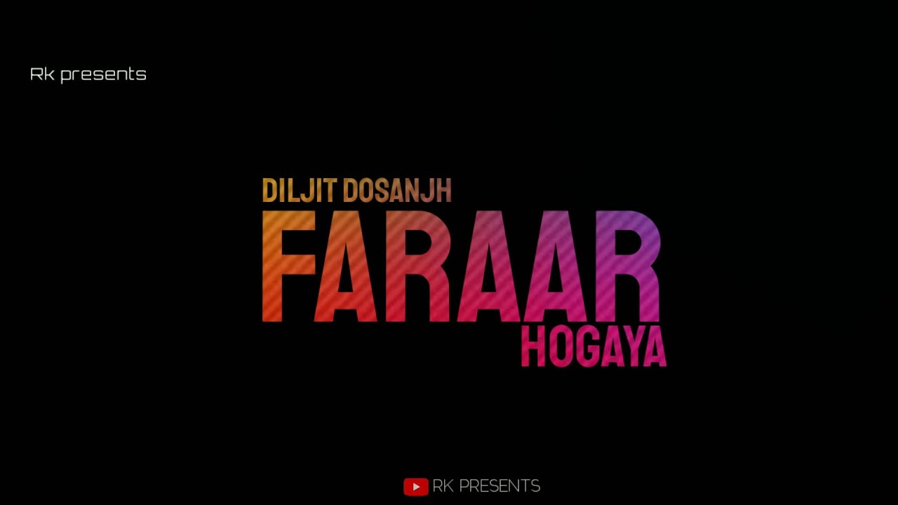 FARAAR – Diljit Dosanjh New Punjabi SONG Whatsapp Status | G.O.A.T Album Diljit Dosanjh | RKPresents