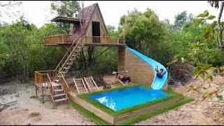 [ Full Video ] 100 Days Build Tree Villa House with Waterslide To Swimming Pool by Primitive Tool 1,217,799 views 9 months ago 31 minutes