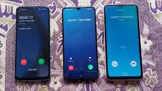 OPPO RENO 7Z 5G, VS VIVO V21 5G VS  SAMSUNG A13 incoming call at same time