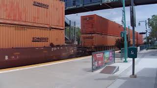 BNSF 6210 Westbound Stack Train (W/ Few Piggybacks In The Front) - Riverside, CA USA 7/22/2019