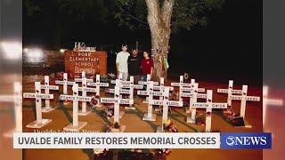 3 years after Uvalde tragedy, refurbished memorial crosses stand tall again