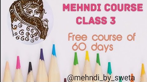 Mehndi Class- 3 /how to learn Mehndi for beginners/line practice/mehndi class/Mehndi course/Mehndi