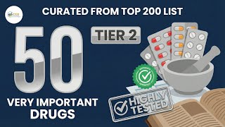 Top 200 Drugs Tier 2 | VERY IMPORTANT 50 Medications for the PTCB Exam Brand:Generic, Class, Uses