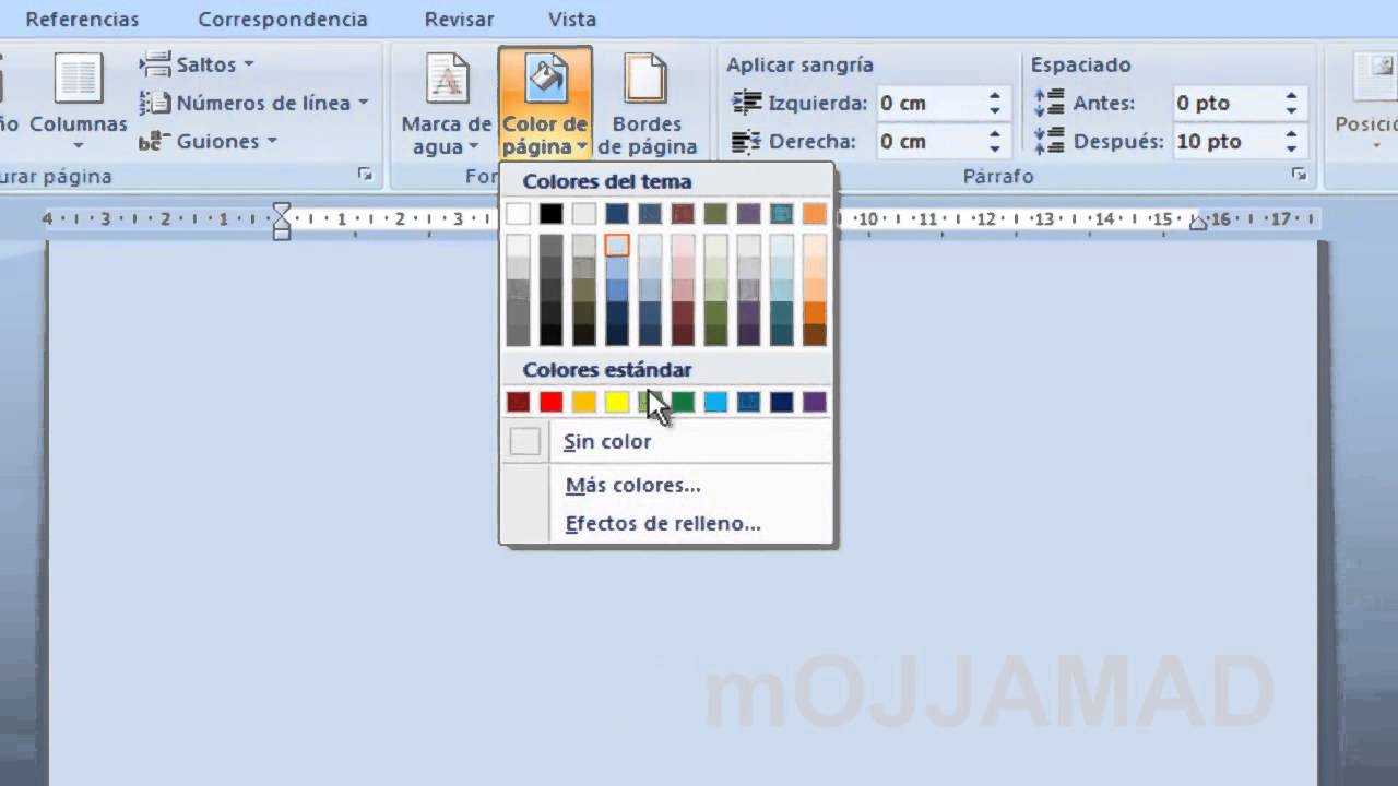 Word Colocar Fondo De Pagina En Diferentes Colores Youtube