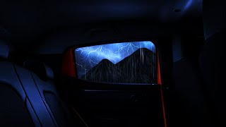 RELAJANTE SONIDO de LLUVIA en el COCHE con SONIDO de LIMPIABRISAS y TRUENOS de FONDO, COCHE