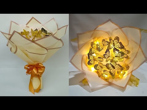 DIY Butterfly Bouquet | How to Make a Butterfly Bouquet | Wrapping Round Bouquet