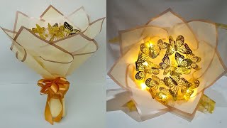 DIY Butterfly Bouquet | How to Make a Butterfly Bouquet | Wrapping Round Bouquet