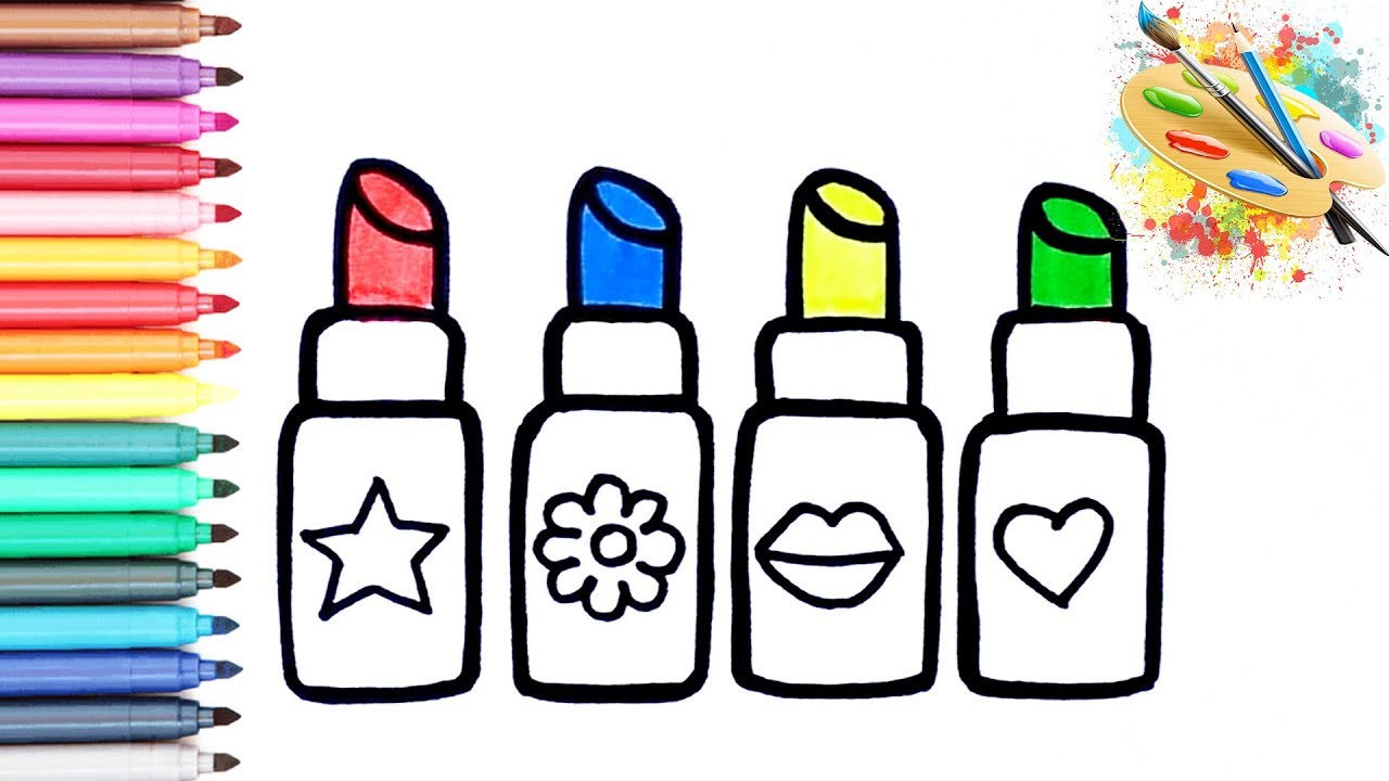 Помада рисунок для срисовки