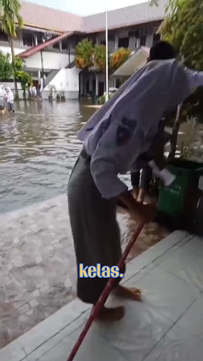 Tutorial tidak belajar di kelas #banjir #sekolah #murid