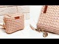 شنطه كروشيه مربعه بخيط السلسله How to make crochet bag 👌 Bolso de ganchillo Tığ işi çanta