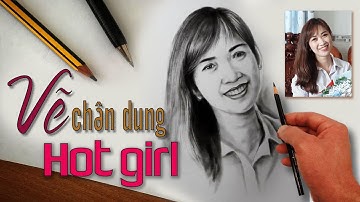 How to draw pencil portrait | Vẽ chân dung đen trắng đơn giản mà đẹp | ART Hạnh Phúc