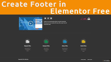 How to Create Footer with Elementor Free