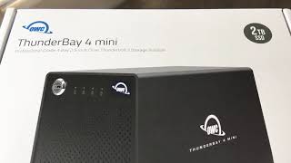 OWC Thunderbay 4 Mini 2TB SSD Thunderbolt 3 40Gbps Unboxing 5-19-20