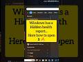 Your PC's Hidden Health Report! | CMD Trick You Need #shorts