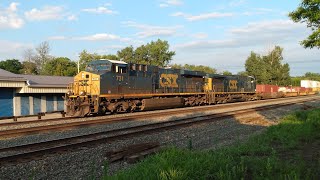 [HD] CSX Q157 Intermodal Train Westbound - Fairport, NY