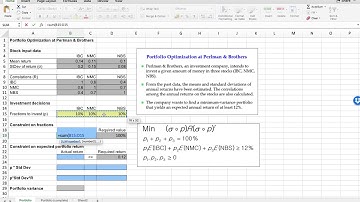 lab 02 Excel Solver Portfolio Example