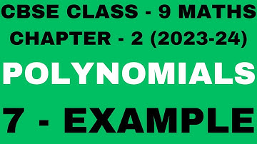 EXAMPLE 7 l Chapter 2 Polynomials Example 7 l Class 9 Maths l NEW NCERT 2023-24 l Example7 Chapter 2
