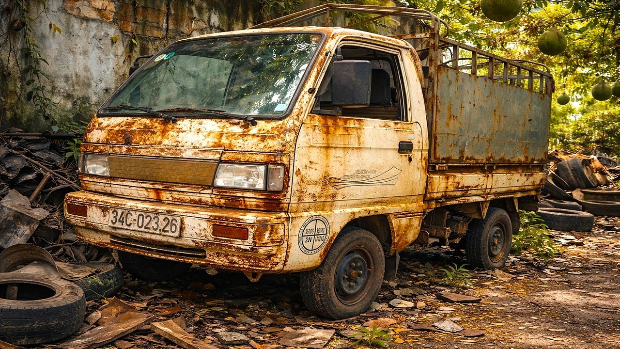 Incredible Restoration of a Heavily Rusted Daewoo Truck – From Total Wreck to Like-New Condition