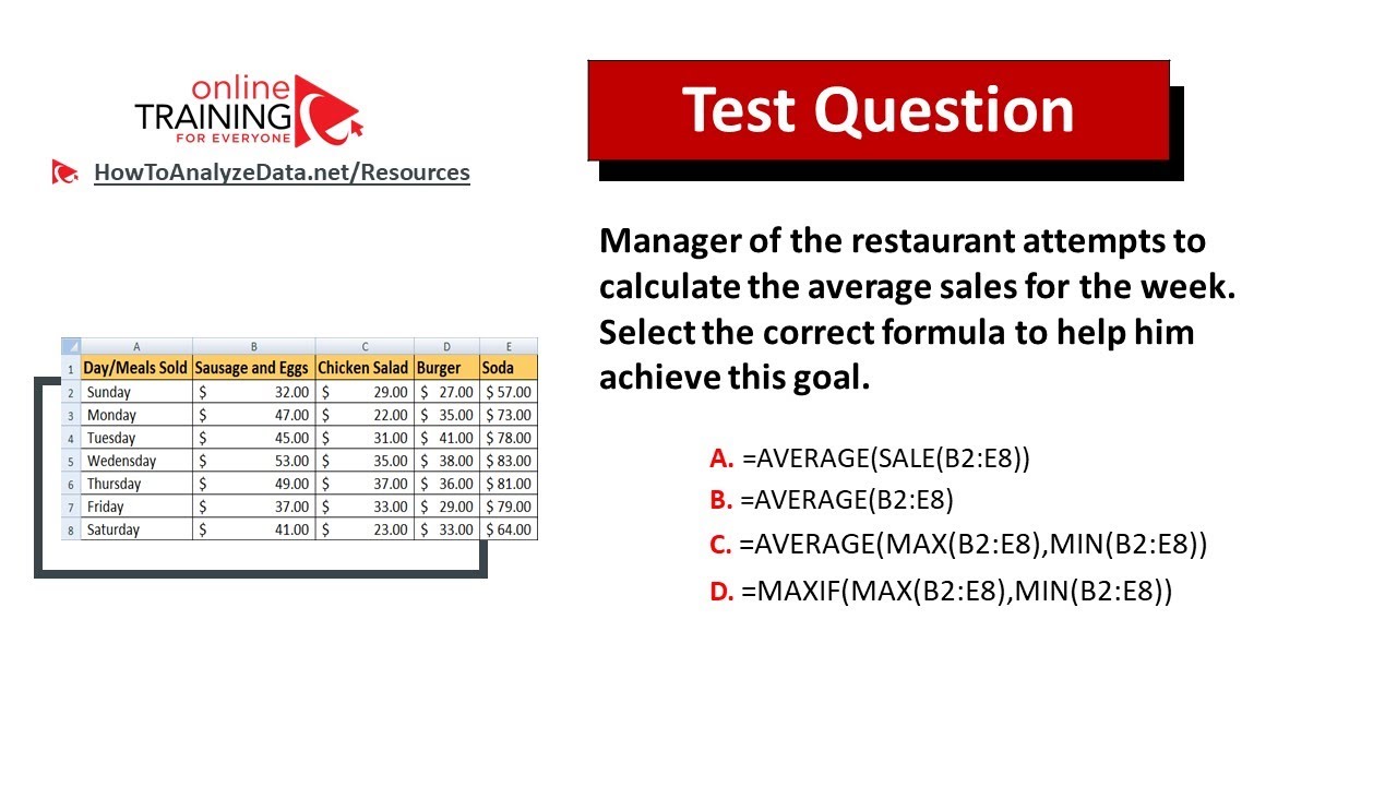 Can You Answer This Excel Test Question How To Calculate Weekly Sales can-you-answer-this-excel-test-question-how-to-calculate-weekly-sales