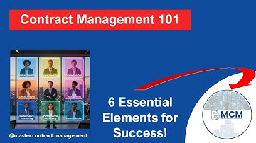 Mastering Contract Management: 6 Essential Elements for Success! Contract Management 101