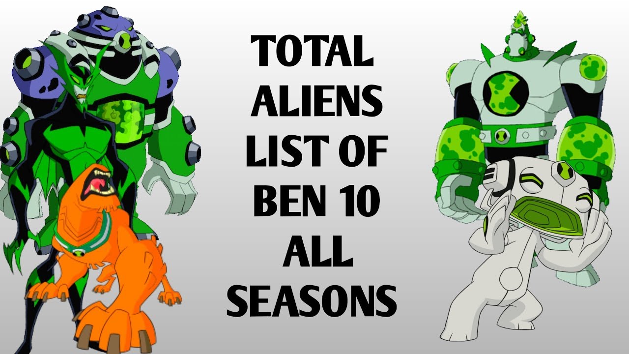 Ben 10 Total Aliens List Of All Season | in Hindi | By ...