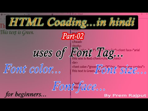 Font tag in
