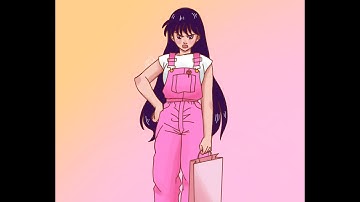 Sailor Mars Rei Hino Redraw (Procreate Speedpaint)