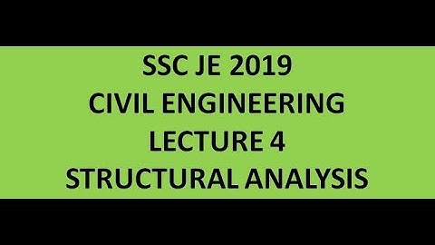 CIVIL ENGINEERING - LECTURE 4 - STRUCTURAL ANALYSIS - INDETERMINACY OF STRUCTURES