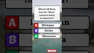 Which US State has the most natural lakes? 🌊🌲 #Shorts #usaquiz #america