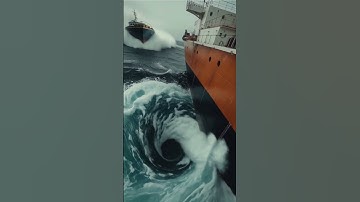 Whirlpool Forms Next to Ship During Storm – 5 Seconds of Pure Tension #sailing #creepystory