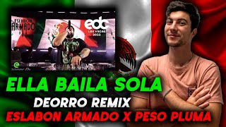 REACCION Eslabón Armado \& Peso Pluma - Ella Baila Sola (Deorro Remix)